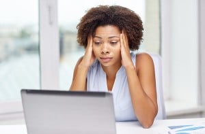 African American Woman Stressed