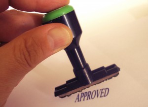 Approval stamp