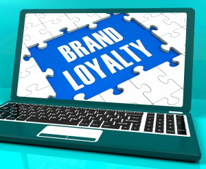 Brand Loyalty On Laptop Showing Successful Branding And Satisfaction Expertise