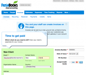 FreshBooks Invoice