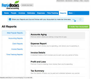 FreshBooks Reports