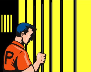 Prisoner Holding Jailbar