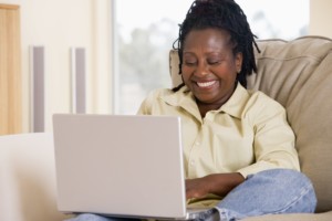 Woman in Living room