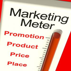 Marketing Meter With Product And Promotion