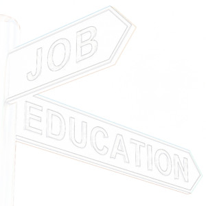 Job Or Education Directions On A Signpost