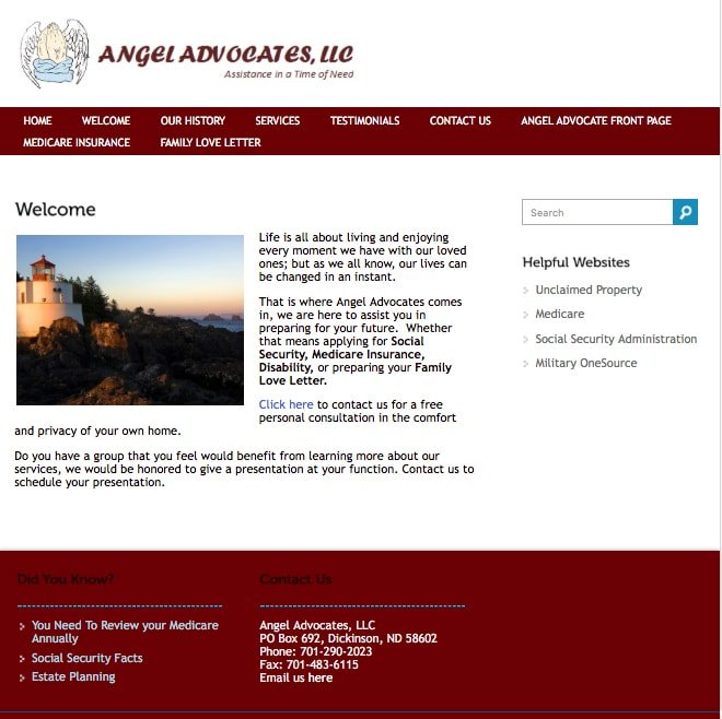 Angel Advocates Before Website