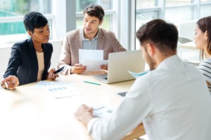 African American Businesswoman in meeting