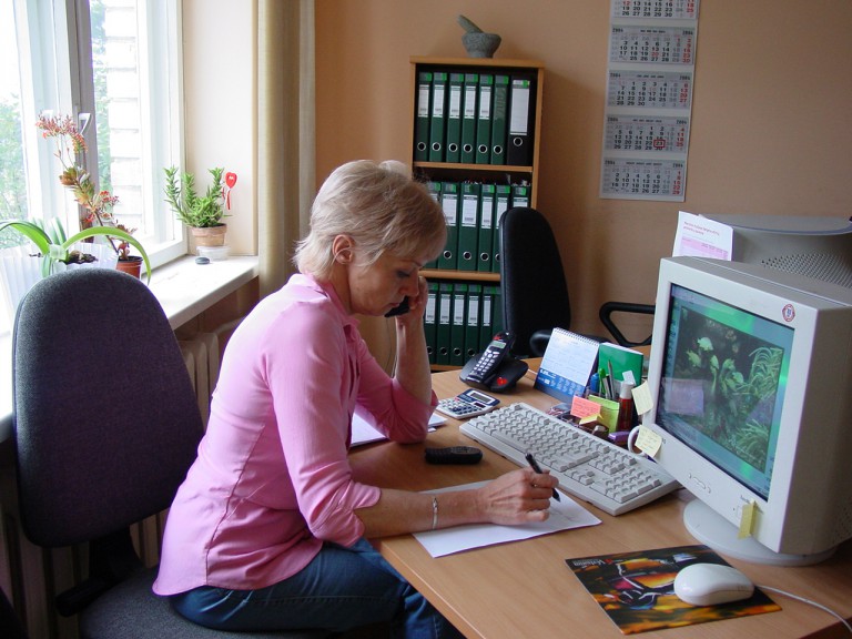 Woman Working from Home