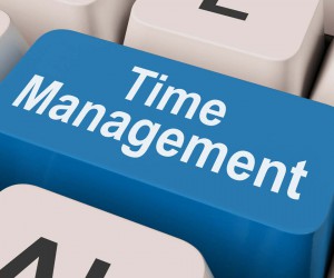 Time Management Key Shows Organizing Schedule Online