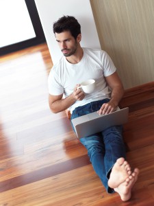 working on laptop computer from home - Online Business Opportunities