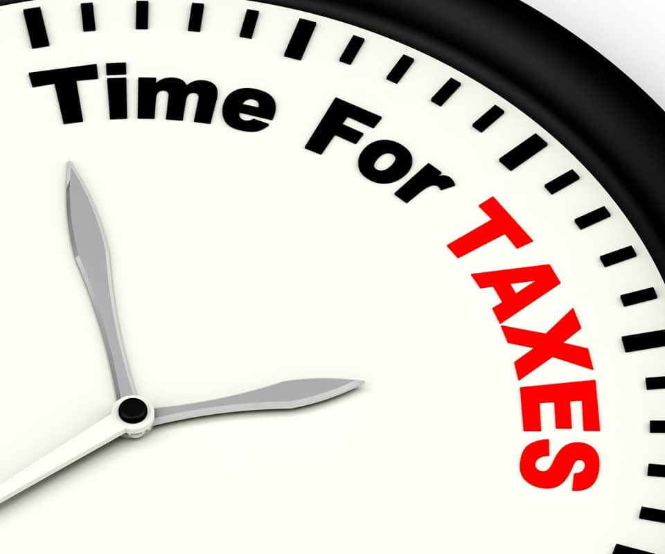 Time For Taxes Message Showing Taxation Due