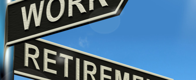 Work Or Retire Signpost Showing Choice Of Working Or Retirement