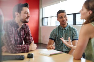 woman-talk-to-two-men