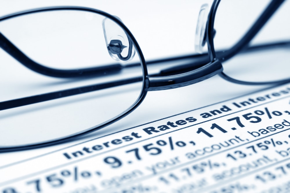 Interest rates with glasses - Business Startup Loans