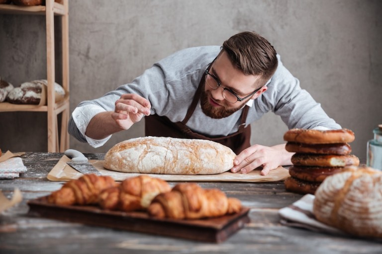 concentrated man baker - bakery business