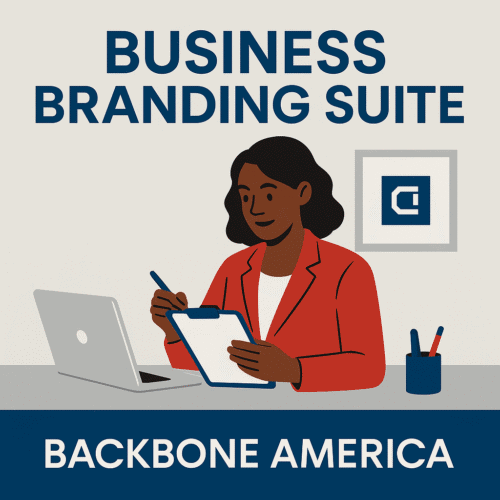 Illustration of a confident Black woman launching a red and white rocket, representing the Business Launch Pro Done-For-You Service by Backbone America.