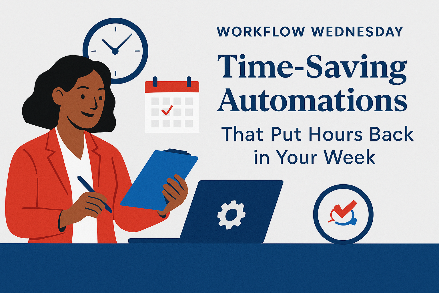 Workflow Wednesday Time-Saving Automations aren’t just about moving faster—they’re about making space for the work (and life) you actually care about. When you’re running a business alongside a full-time job, every hour matters. And yet, so much of that time disappears into the same small, repetitive tasks: typing the same email again, confirming appointments manually, or updating spreadsheets late at night. I know, because I used to do all of that too. The day I replaced even one of those tasks with a simple automation, I gained hours back in my week—hours I could spend planning, resting, or finally tackling the projects that would actually move my business forward.
